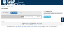 Tablet Screenshot of libguides.cdu.edu.au